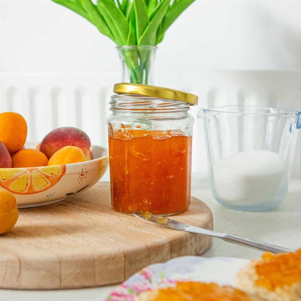 image 1 of Argon Tableware Glass Jam Jars with Lids - 380ml - Pack of 6