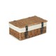 image 2 of 35cm Double Steamed Wicker Picnic Basket with Lining White | White | One Size