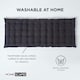 image 6 of Homescapes Garden Bench Cushion Luxury 2 Seater Cotton Indoor Outdoor Seat Pad | Black | 108 x 42 cm | 1