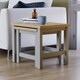 image 5 of Vida Designs Arlington Nest of Tables 2 Piece Set Nesting Sofa Bedside Side Table, Grey & Oak