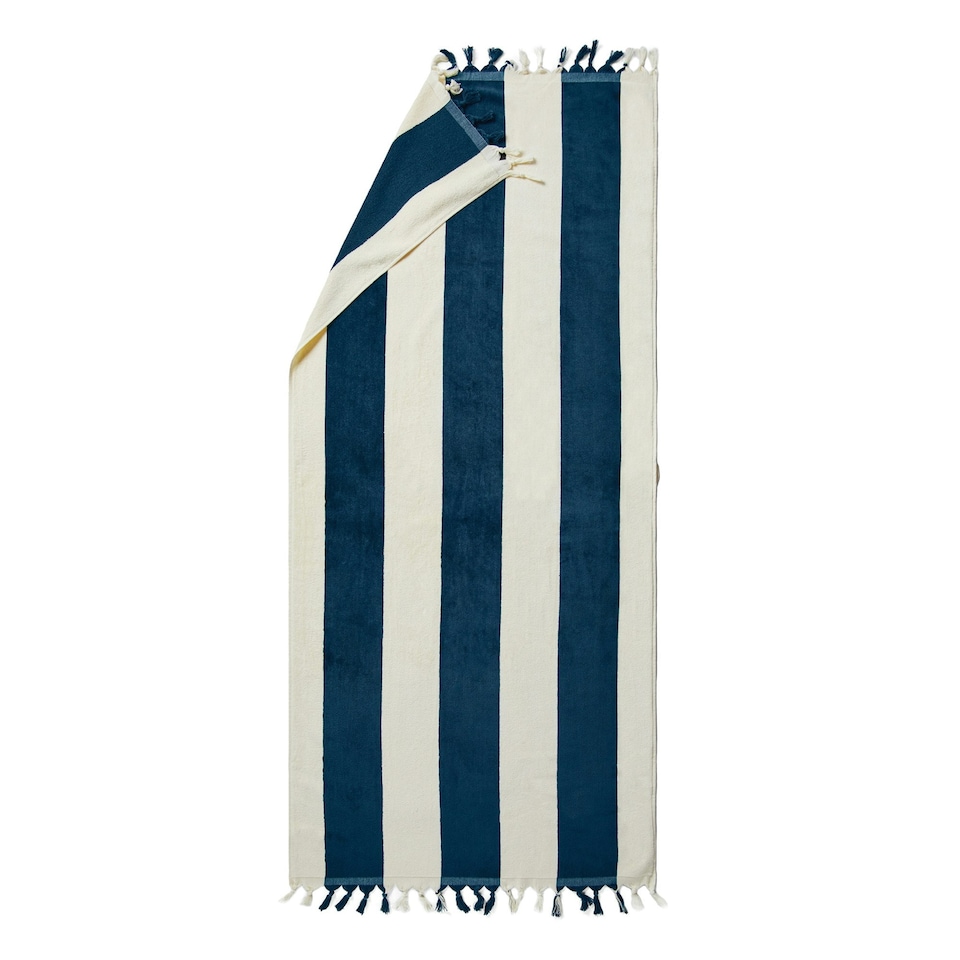 image 1 of Vinga Valmer Beach Towel - Navy - 80cm x 180cm x 0.5cm | Blue