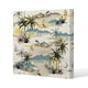 image 1 of Palm & Sailboats (Canvas Print) 77 x 77 x 4cm