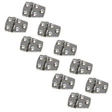 Polished Door Hinge 10 Pack Stainless Steel 56mm x 38mm 316 Marine Cabin Hatch Silver