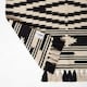 image 5 of Homescapes Dinan Black and White Kilim Cotton Rug - 240 x 300 cm | Black | 240 x 300 cm