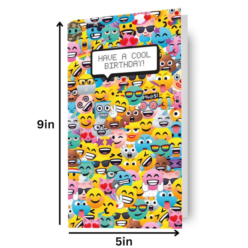 image 1 of JoyPixels Emoji 'Cool' Birthday Card
