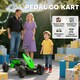 image 9 of AIYAPLAY Pedal Go-Kart for Kids with Silent EVA Wheels, Metal Frame, Green