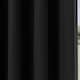 image 3 of Enhanced Living Nightfall Plain Supersoft Black Thermal Blockout Eyelet Curtains (PAIR) - 46 x 54 inch (117 x 137cm) | Black | Black | 2