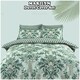 image 5 of VELVETIO Marilyn Complete Duvet Cover Set with Fitted Sheet Soft Printed Bedding Bedset Green | King