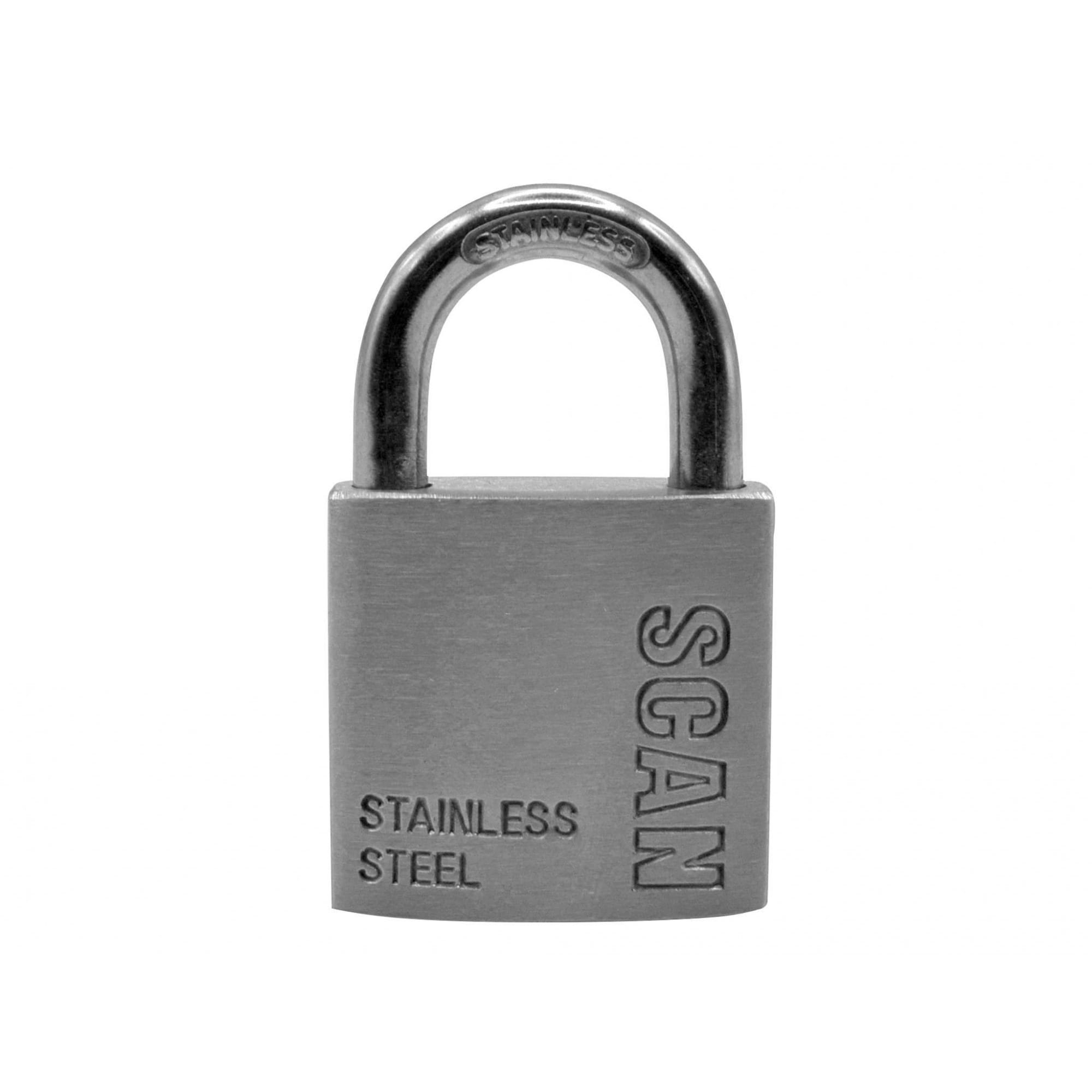 Scan Stainless Steel Padlock Multi Multi Colour 1
