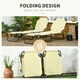 image 3 of Outsunny Folding Sun Loungers Set of 2 with Adjustable Backrest, Beige 