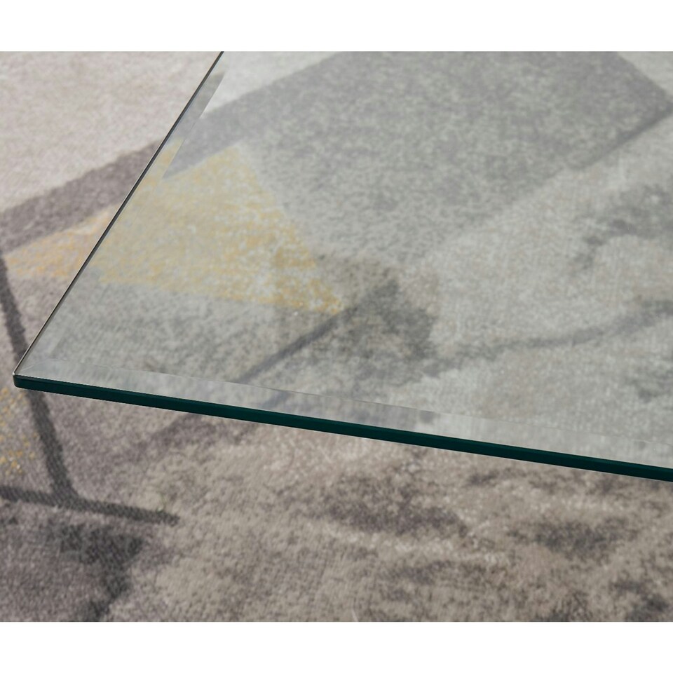 image 1 of Furniturebox Leonardo Glass And Chrome Metal Coffee Table