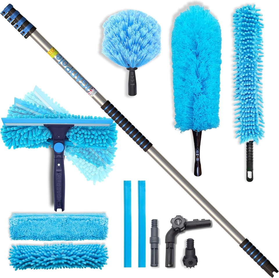 image 1 of IGAD Pole 5m (17ft) Dusting Set: Extension Pole, Squeegee and 3 Dusting Attachments
