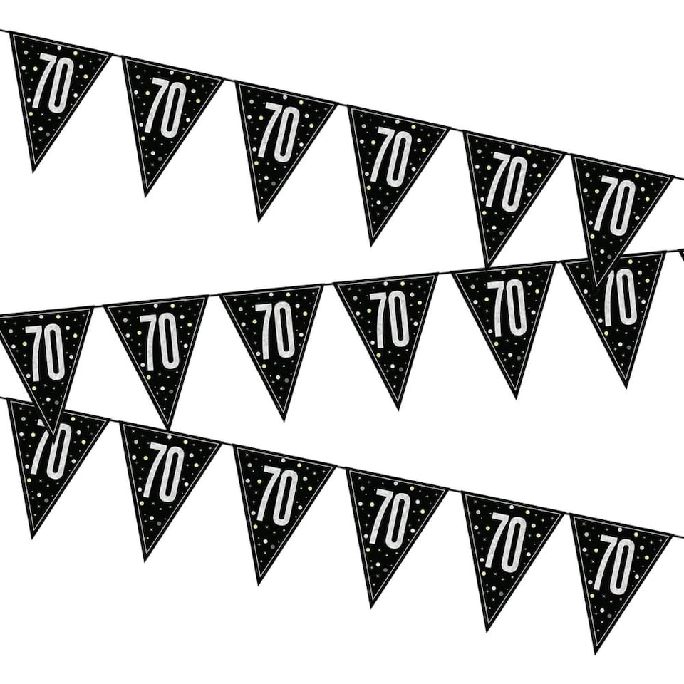 GLITTER BLCK 70 FOILAG BANNER-9FT - UNIQUE N/A