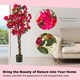 image 8 of COSTWAY 120cm Artificial Bougainvillea Tree Plant Rose Red | One Size