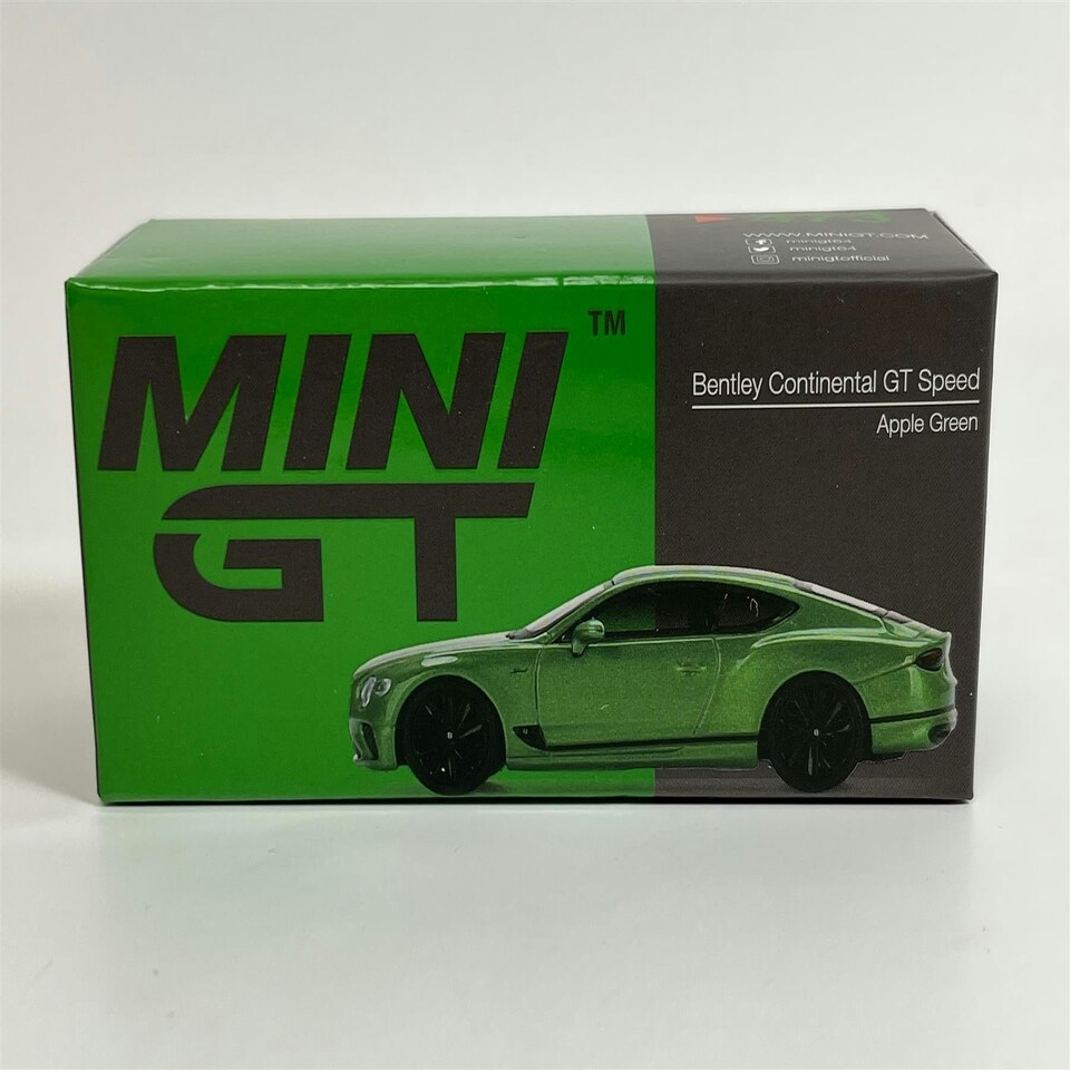 image 1 of Bentley Continental GT Speed Apple Green RHD 1:64 Mini GT MGT00473R