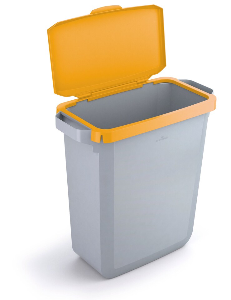 image 1 of Durable 60L Hinged Bin Lid ECO Yellow | Recycling Bin Lid | DURABIN | Yellow
