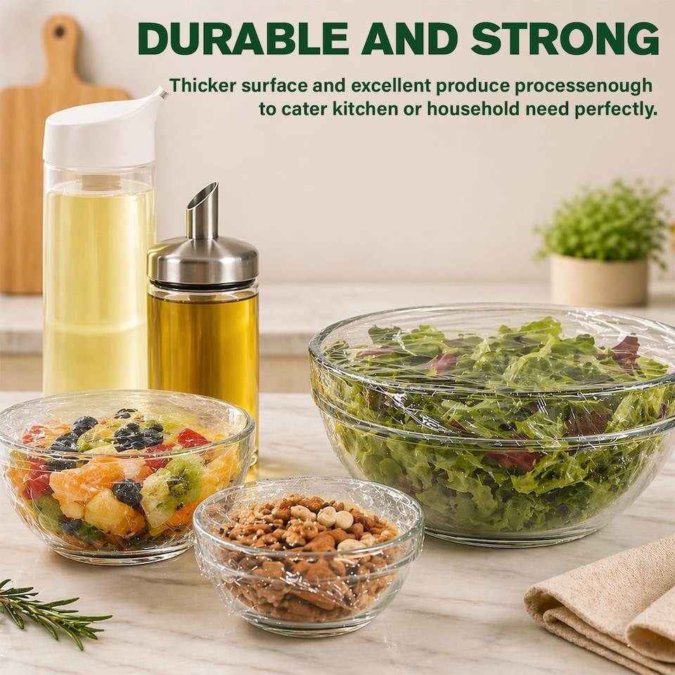image 1 of ECONX 1 Roll Catering Cling Film Wrap 450mm x 300m Premium Kitchen Food Wrapping Roll