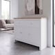 image 1 of Vida Designs Arlington 2 Drawer 3 Door Sideboard Shaker Buffet Cabinet Storage, White & Oak | White | White & Oak | 1