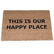 image 1 of Gifts Direct 2 U Coir Door Mat - 40 x 60cm -This is Our Happy Place