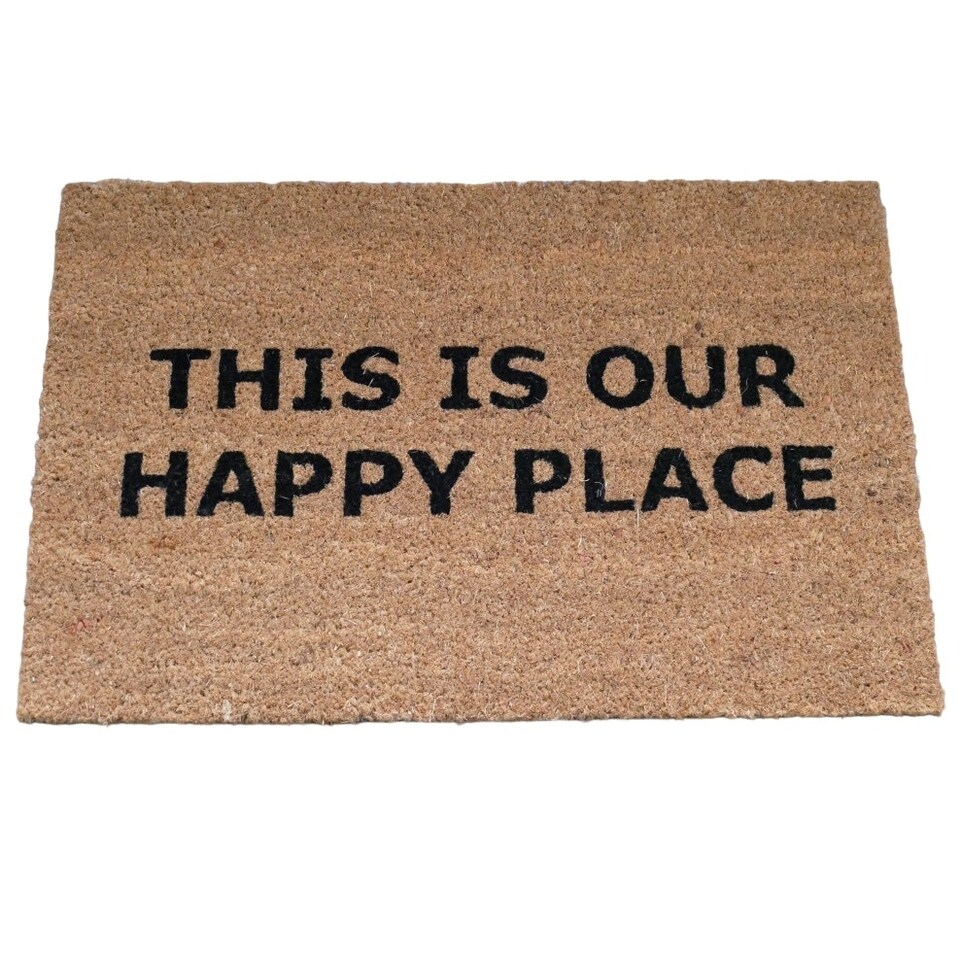 image 1 of Gifts Direct 2 U Coir Door Mat - 40 x 60cm -This is Our Happy Place