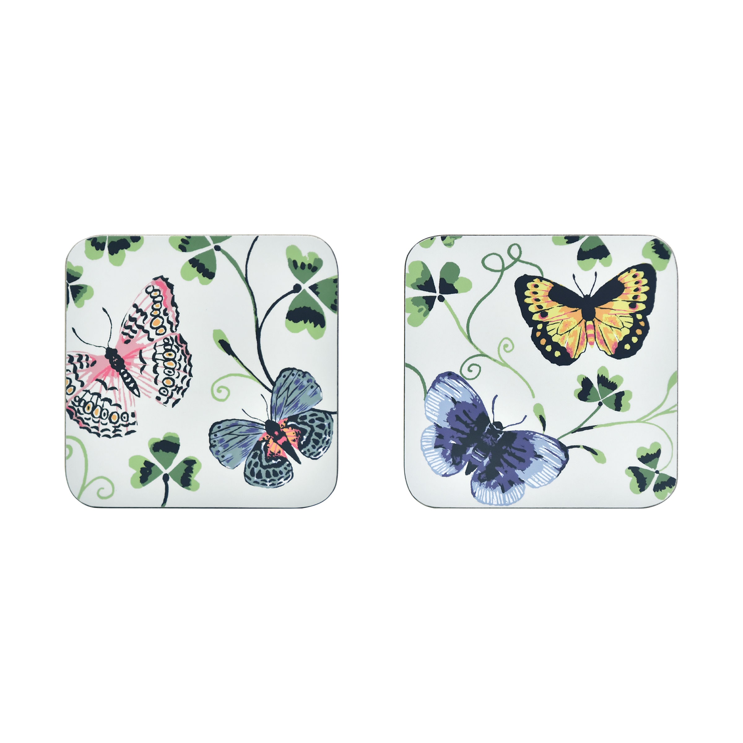 Ulster Weavers 'Butterfly Grove' Butterfly Print Printed MDF Coasters (4 Pack) in Blue
