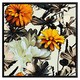 image 2 of Orange flower print (Picture Frame) Brown | Oak | XL