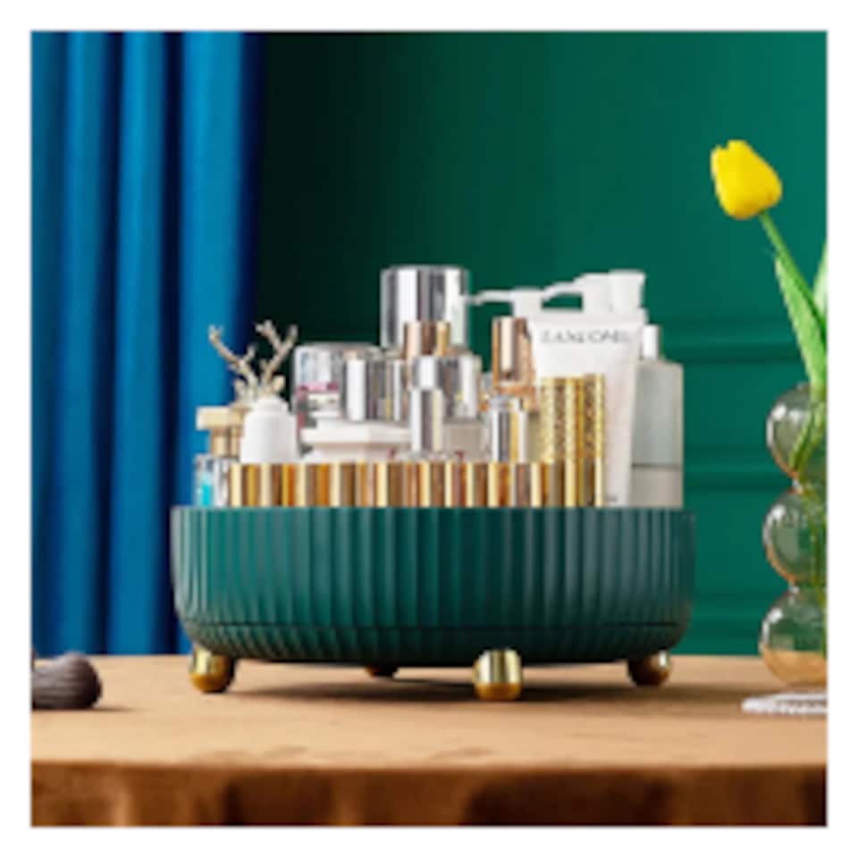 image 1 of 360 Rotating Storage Rack Turntable Organizer Kitchen & Cosmetics