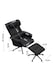 image 5 of Living and Home Faux Leather Swivel Armchair with Matching Footstool