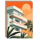 image 1 of Tropical Apartment At Sunset Palm Trees Him Her Birthday Card