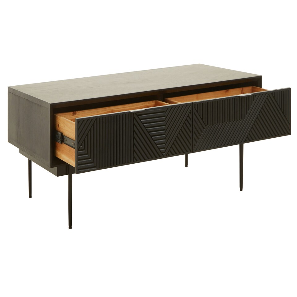 image 1 of Interiors by Premier Black Finish Wooden Coffee Table Black