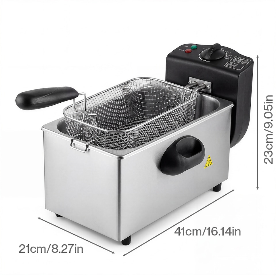 image 1 of Spector Deep Fat Fryer 3L Electrical Stainless Steel Removable Frying Basket