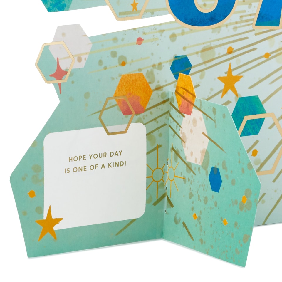 image 1 of Hallmark Jumbo Father's Day Card - 3D Pop-Up Banner Design