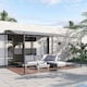 image 2 of Outsunny 4 x 3M Wall Mounted Awning Free Stand Canopy Shade Porch Pergola Cream