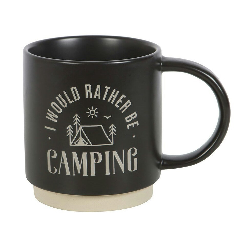 image 1 of Something Different I Would Rather Be Camping 3 in 1 Mug Set - Black - One Size