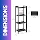 image 6 of 4 Tier Storage Standing Shelf Furniture Black Black | One Size