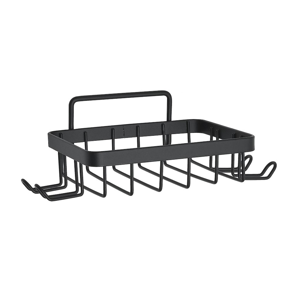 image 1 of Living and Home 4Pcs No-Drill Shower Caddy Set with Wall Stickers