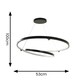 image 7 of ValueLights Infinity Black Loop Integrated LED Ceiling Light | Black