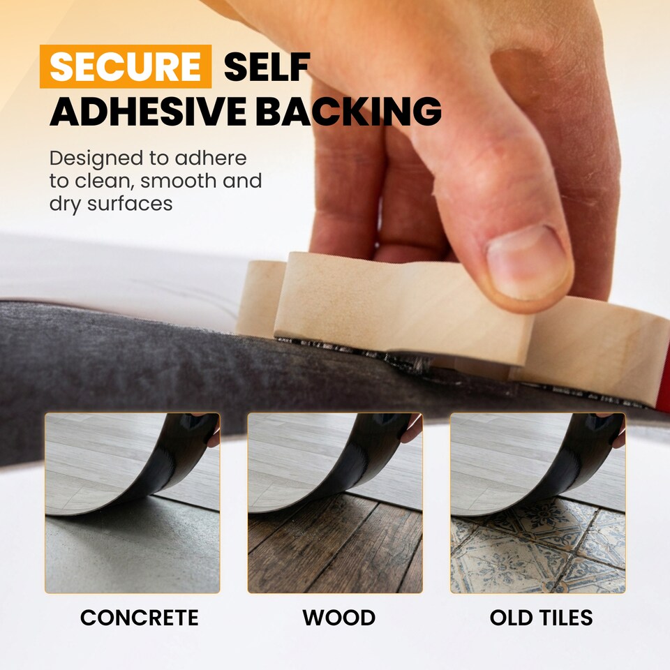 image 1 of NOVECRAFTO Self Adhesive Vinyl Floor Plank – Peel & Stick 36x5.98 in – Light Grey Ash Breeze – Wood Effect – Waterproof DIY Flooring – Easy to Install | Grey | 4.17 sqm