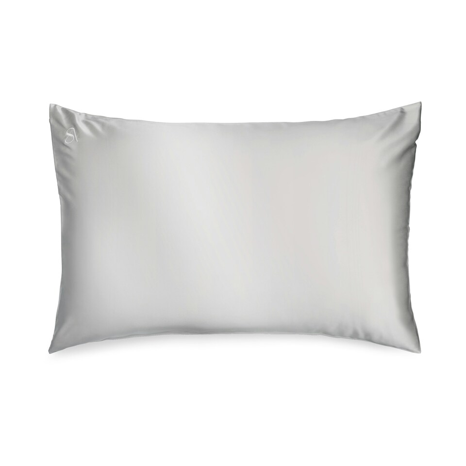 image 1 of Silk Addict 100% Mulberry Silk Pillowcase – Silver | Silver | Standard | 1