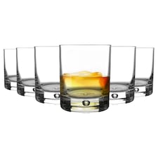 Bormioli Rocco Barglass Whisky Glasses - 280ml - Pack of 6 | Clear | Clear