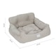 image 5 of Living and Home Dog Cushion Bed with Pockets for Travel- Light Grey- 50cm W x 45cm D | Multi | One Size