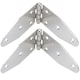 image 1 of 2 Pack 180mm Strap Hinge Stainless Steel Locker Door Hatch Large Silver