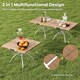 image 7 of COSTWAY 2 PCS Extendable Camping Table Foldable Picnic Table Brown