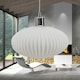 image 5 of Set of 2 Baton - White Ribbed Glass Easy Fit Pendant Shades | White | Medium | 2
