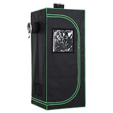 Outsunny Mylar Hydroponic Grow Tent w/ Floor Tray for Indoor Plant 60x60x140cm
