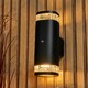 image 2 of BHS Epin Outdoor Wall Light, Black
