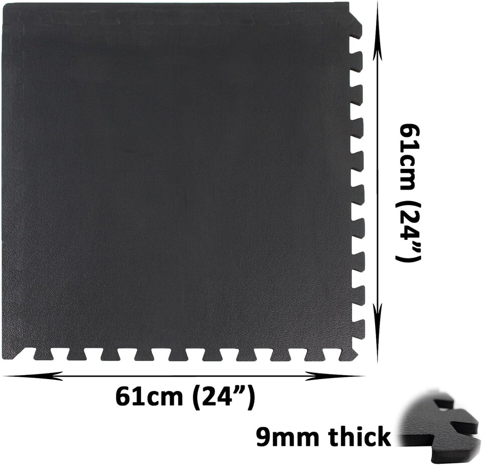 image 1 of Actiasmat - Industrial Garage Gym Floor Tiles | Dark Grey EVA Foam Interlocking Mats for Home Garage & Fitness Flooring