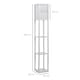 image 5 of HOMCOM 3Tier Floor Lamp, Floor Light with Storage Shelf, Reading Standing Lamp with Acrylic Shade for Living Room, Bedroom, Kitchen, Dining Room, Office, Dorm, 160cm, White