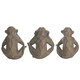 image 4 of Naturecraft Cheeky Monkeys Set Of 3 Grey