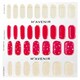 image 3 of Nail Sticker (red) - # Sweet Dream Wine Nail - 32pcs Red